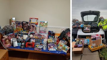 Toy donations at Hatton Lea care home